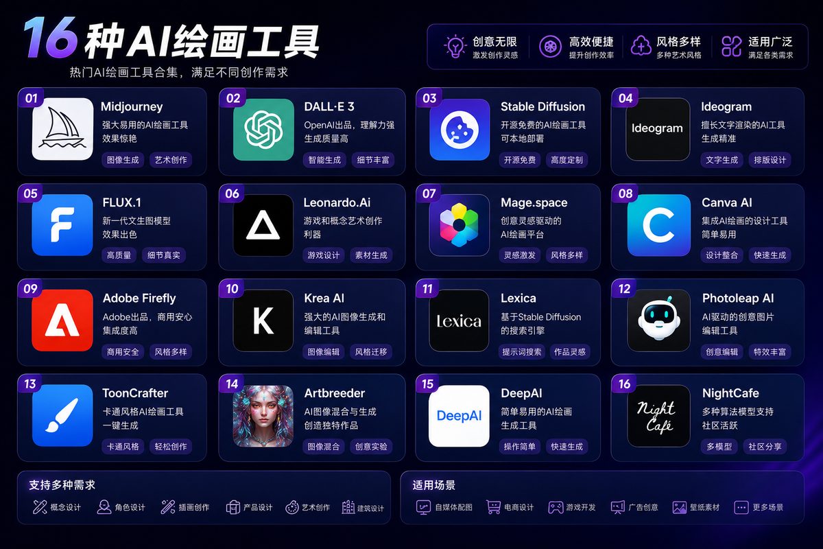 16种AI绘画工具
