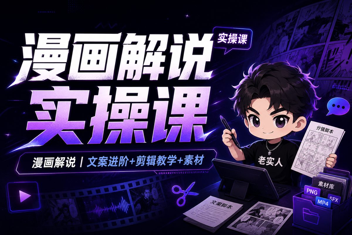 漫画解说实操课
