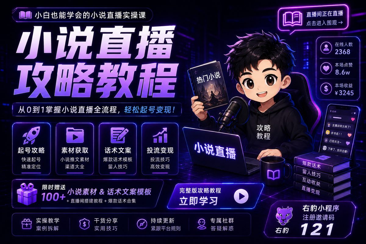 小说直播攻略教程