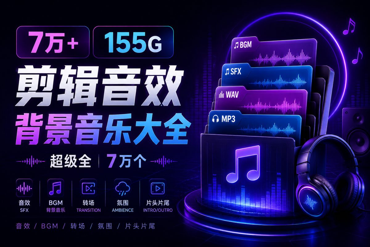 7万剪辑音效背景音乐大全